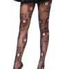 Leg Avenue Sugar Skull Net Pantyhose> Halloween Accessories