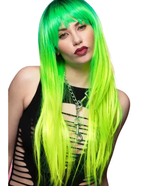 Smiffys Sunshine Super Lizard Downtown Diva Green Wig> Halloween Wigs