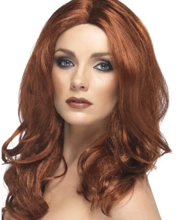 Smiffys Superstar Long Auburn Wig> Halloween Wigs