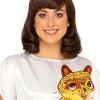 * The Frida Deluxe Bob Brunette 70S Wig> Halloween Wigs