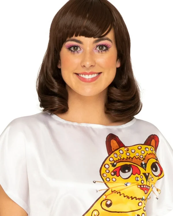 * The Frida Deluxe Bob Brunette 70S Wig> Halloween Wigs