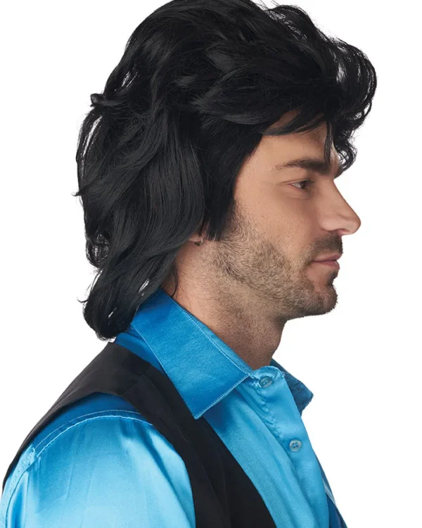 California Costumes The Full House Black Mullet Wig> Halloween Wigs