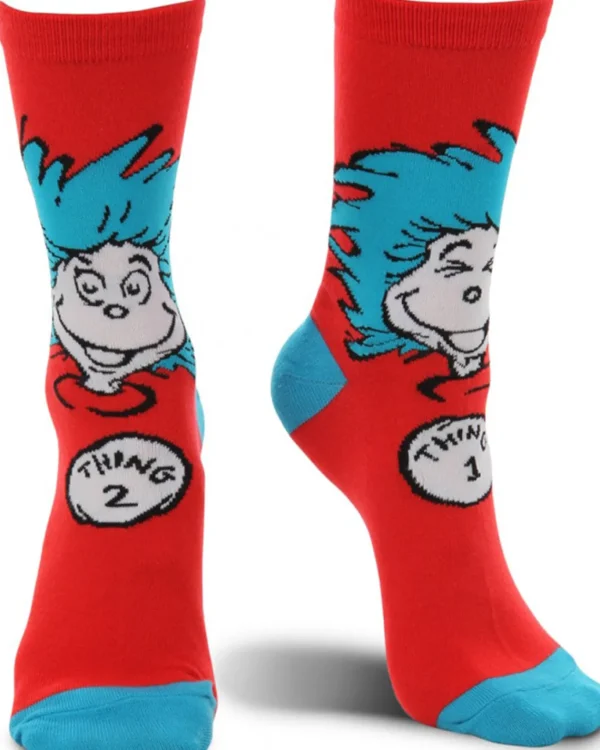 Elope Thing 1 & 2 Costume Crew Socks> Halloween Hosiery