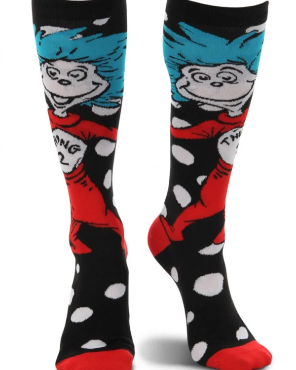 Elope Thing 1 & 2 Knee High Costume Socks> Halloween Hosiery