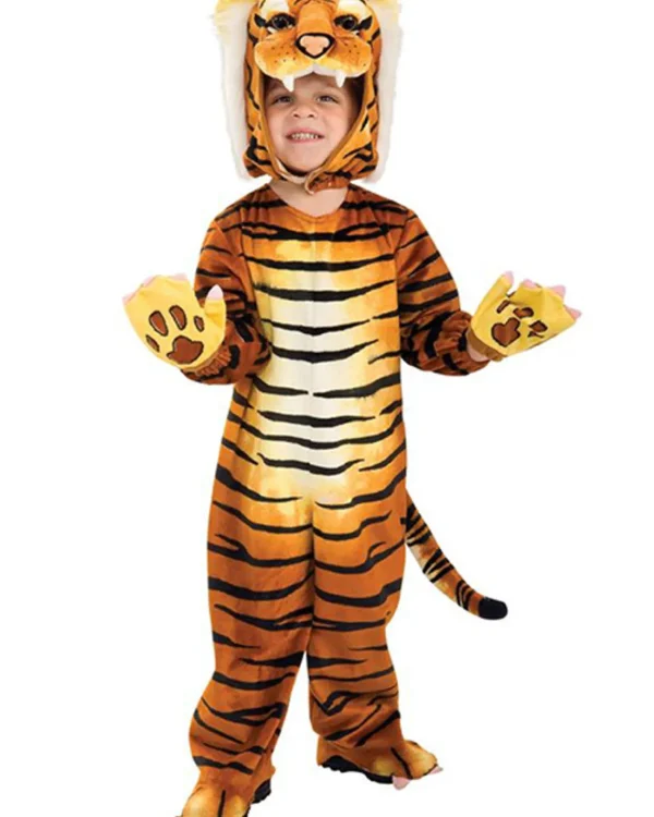 Rubies Tiger Jumpsuit Deluxe Toddler Costume>Kids Kids Costumes