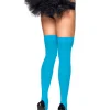 Leg Avenue Turquoise Opaque Thigh High Stockings> Halloween Hosiery