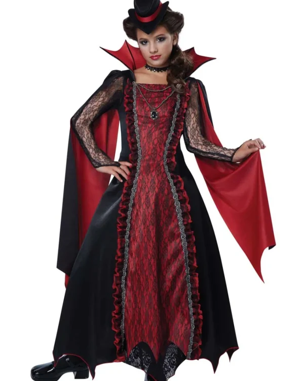 California Costumes Victorian Vampira Girls Costume>Kids Kids Costumes