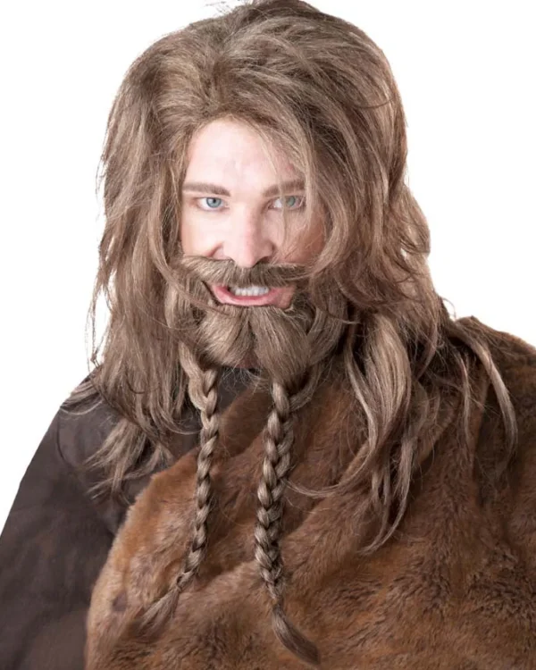 California Costumes Viking Brown Wig Beard And Moustache> Halloween Wigs