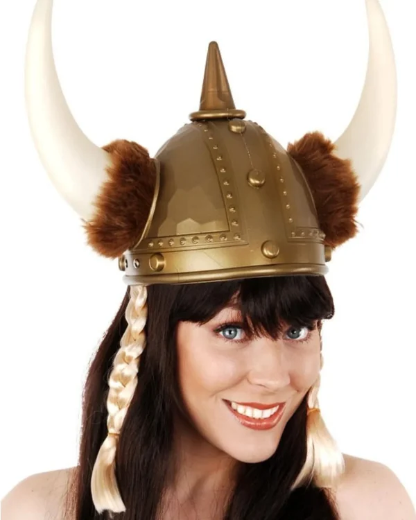 Tomfoolery Viking Helmet With Plaits> Halloween Accessories