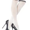 Leg Avenue White Crocheted Over The Knee Socks> Halloween Hosiery