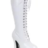 Ellie Shoes White Easy Lace Knee High Womens Boots> Saints &Amp; Sinners