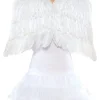 Amscan AU White Medium Feather Angel Wings> Halloween Accessories