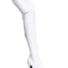 Ellie Shoes White Patent Thigh High Platform Womens Boots> Devils &Amp; Angels