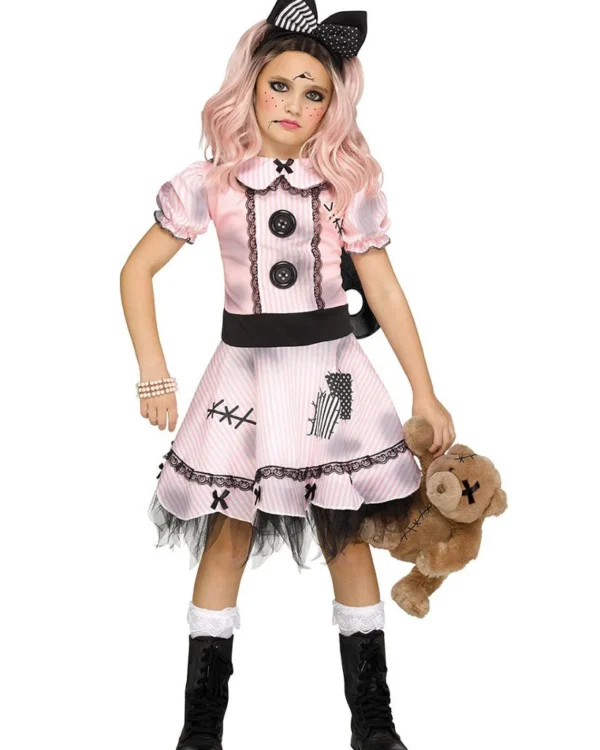 Fun World Wicked Wind Up Doll Kids Costume>Kids Kids Costumes