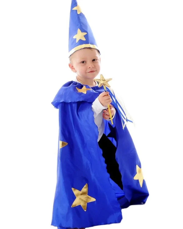 Fairy Girls Wizard Cape And Hat Kids Costume> Halloween Capes