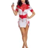 Party King Zip Up Nurse Womens Costume>Women Women's Costumes