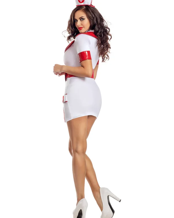 Party King Zip Up Nurse Womens Costume>Women Women's Costumes