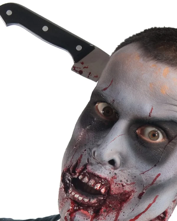 Rubies Zombie Kitchen Knife Through Head Headband> Halloween Accessories