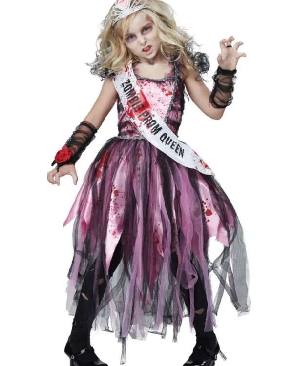 California Costumes Zombie Prom Queen Girls Costume>Kids Kids Costumes